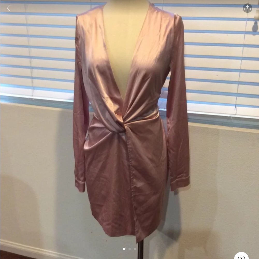 Pink silky dress